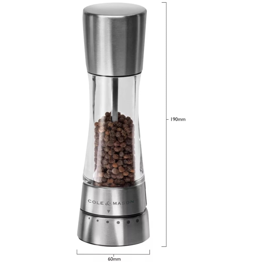 Cole&Mason - Saltkvarn DERWENT 19 cm skinande krom