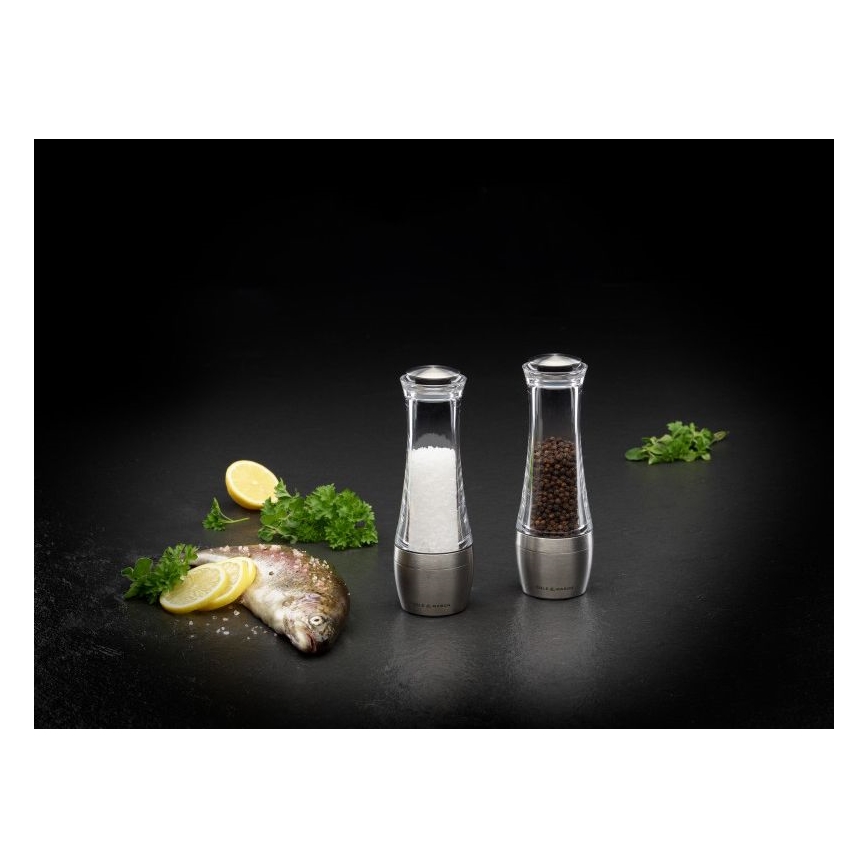 Cole&Mason - Set med saltkvarn och pepparkvarn AMESBURY 2 delar 19 cm