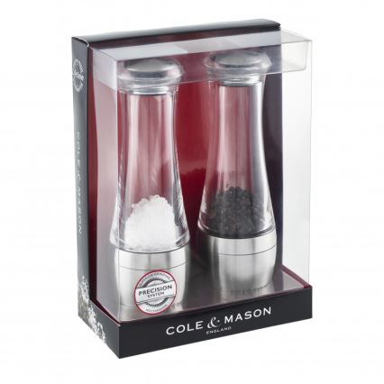 Cole&Mason - Set med saltkvarn och pepparkvarn AMESBURY 2 delar 19 cm