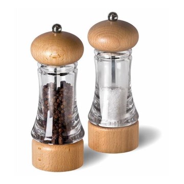 Cole&Mason - Set med saltkvarn och pepparkvarn BASICS 2 delar bok 16 cm