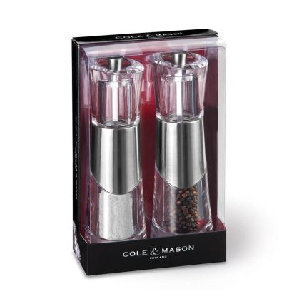 Cole&Mason - Set med saltkvarn och pepparkvarn BOBBI 2 delar 18,5 cm