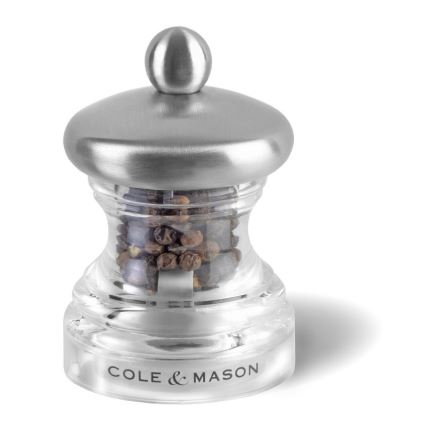 Cole&Mason - Set med saltkvarn och pepparkvarn BUTTON 2 delar 6,5 cm