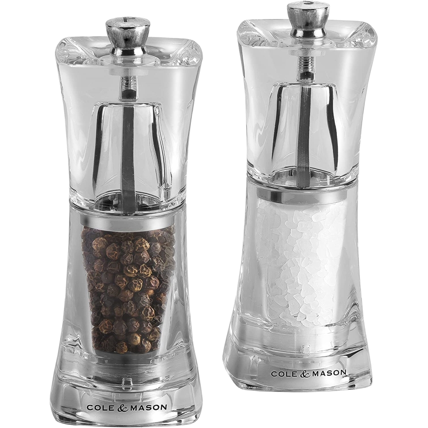 Cole&Mason - Set med saltkvarn och pepparkvarn CRYSTAL 2 delar 12,5 cm