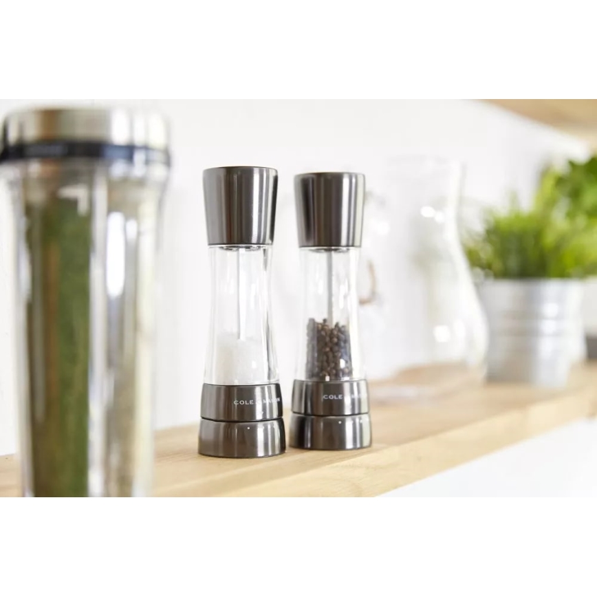 Cole&Mason - Set med saltkvarn och pepparkvarn DERWENT 2 delar 19 cm antracit