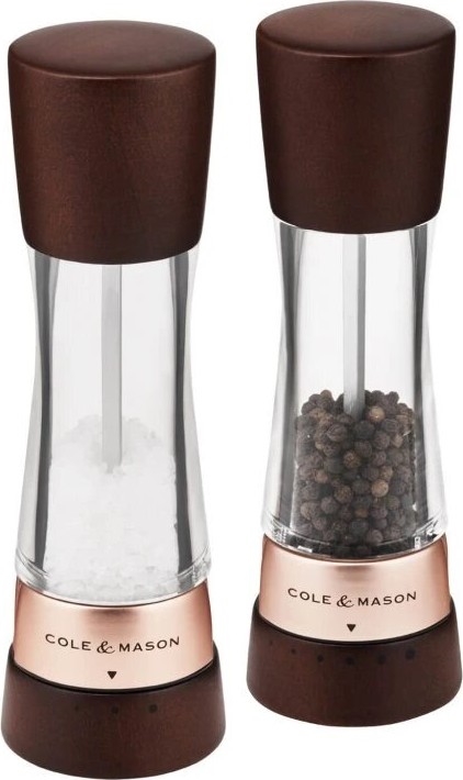 Cole&Mason - Set med saltkvarn och pepparkvarn DERWENT 2 delar 19 cm bok/brun