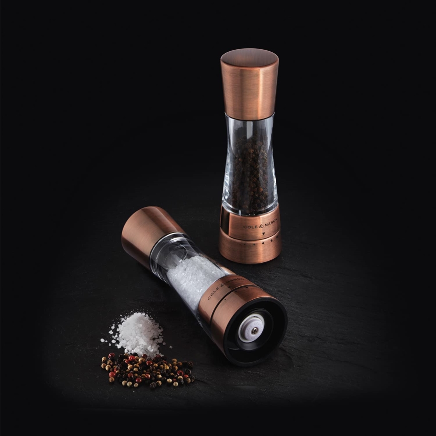Cole&Mason - Set med saltkvarn och pepparkvarn DERWENT 2 delar 19 cm koppar