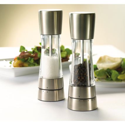 Cole&Mason - Set med saltkvarn och pepparkvarn DERWENT 2 delar 19 cm skinande krom
