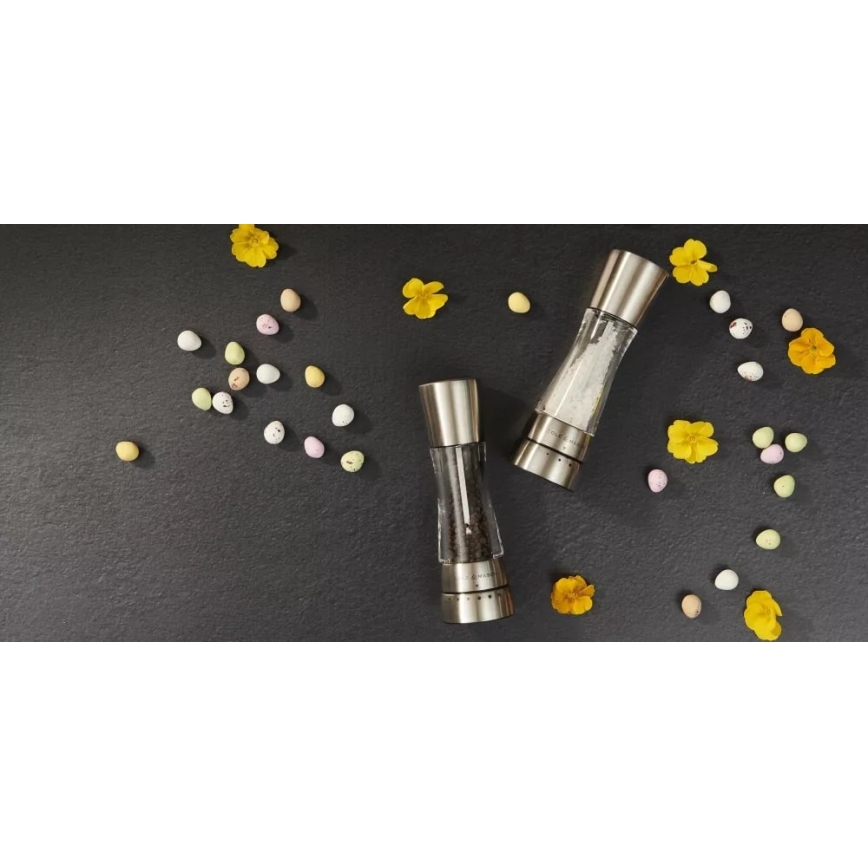 Cole&Mason - Set med saltkvarn och pepparkvarn DERWENT 2 delar 19 cm skinande krom