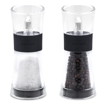 Cole&Mason - Set med saltkvarn och pepparkvarn FLIP 2 delar 15,4 cm svart