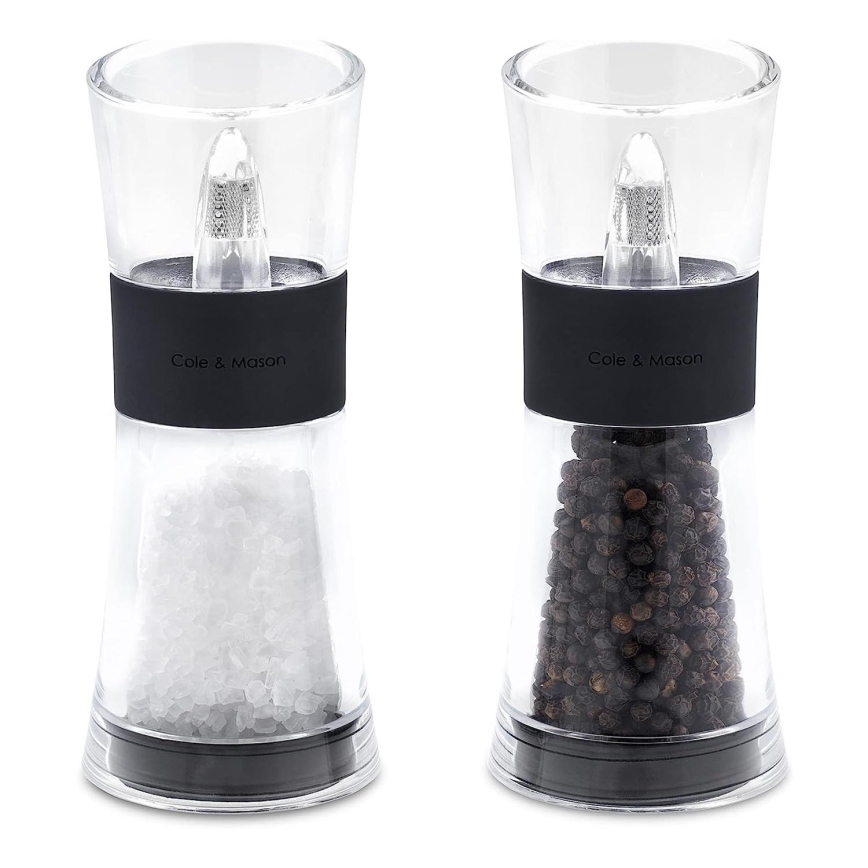 Cole&Mason - Set med saltkvarn och pepparkvarn FLIP 2 delar 15,4 cm svart