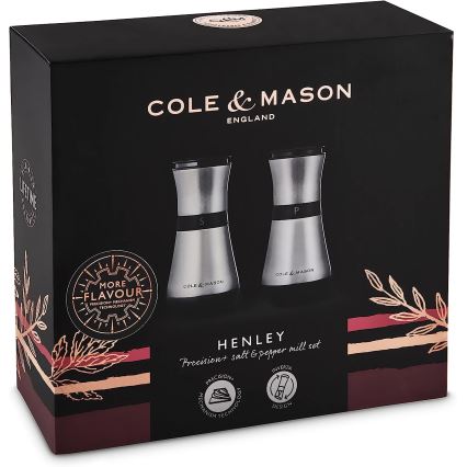 Cole&Mason - Set med saltkvarn och pepparkvarn HENLEY 2 delar 13,5 cm