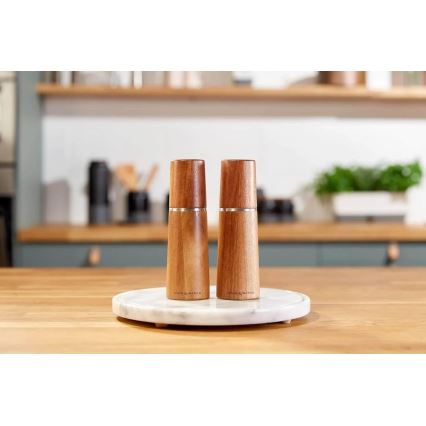 Cole&Mason - Set med saltkvarn och pepparkvarn MARLOW acacia	 2 delar 18,5 cm