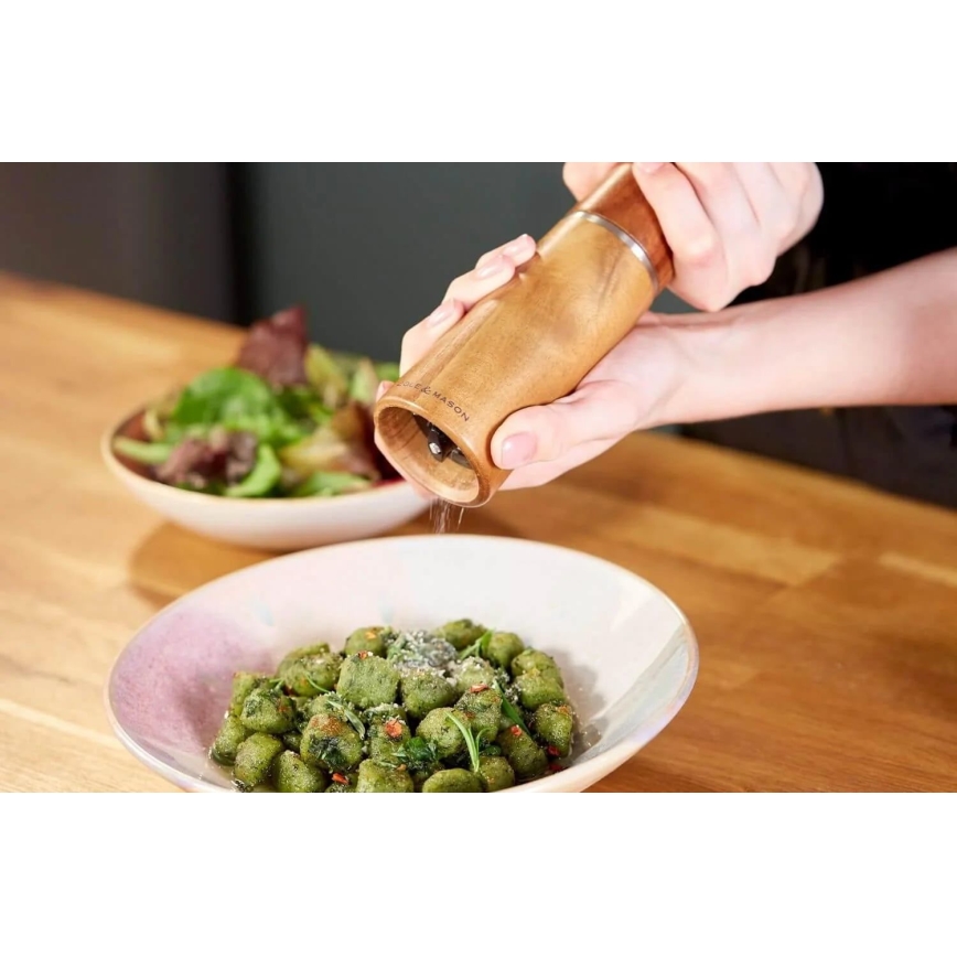 Cole&Mason - Set med saltkvarn och pepparkvarn MARLOW acacia	 2 delar 18,5 cm