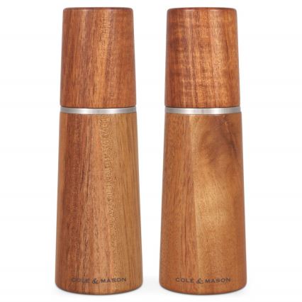 Cole&Mason - Set med saltkvarn och pepparkvarn MARLOW acacia	 2 delar 18,5 cm