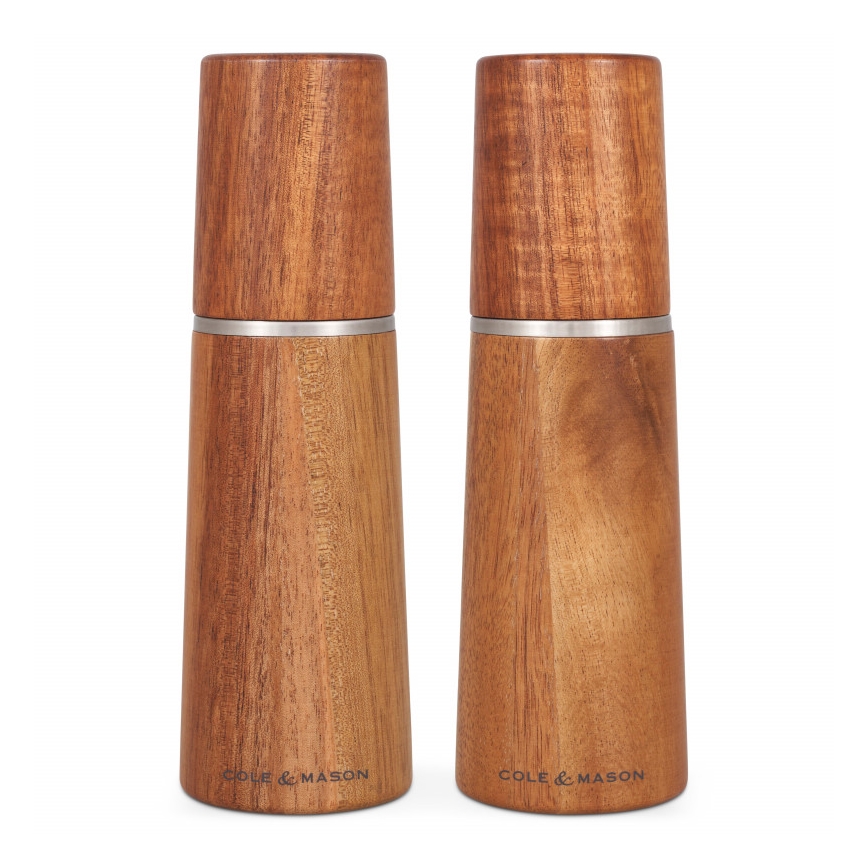 Cole&Mason - Set med saltkvarn och pepparkvarn MARLOW acacia	 2 delar 18,5 cm