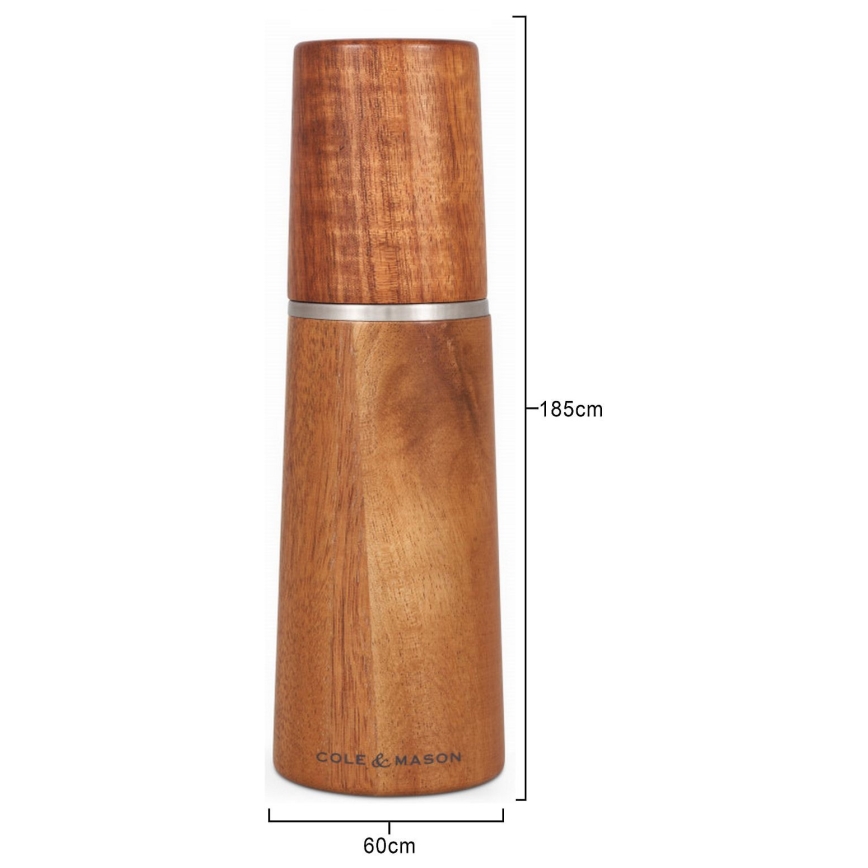 Cole&Mason - Set med saltkvarn och pepparkvarn MARLOW acacia	 2 delar 18,5 cm