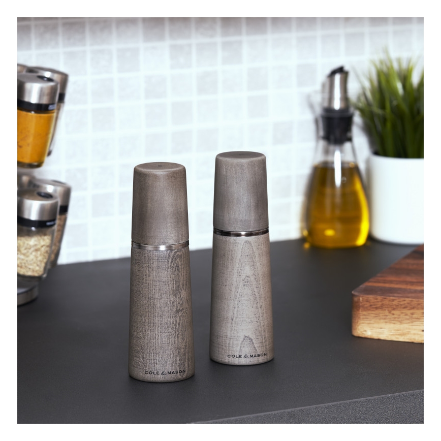 Cole&Mason - Set med saltkvarn och pepparkvarn MARLOW bok 2 delar 18,5 cm