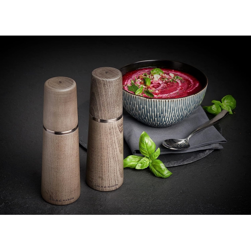 Cole&Mason - Set med saltkvarn och pepparkvarn MARLOW bok 2 delar 18,5 cm