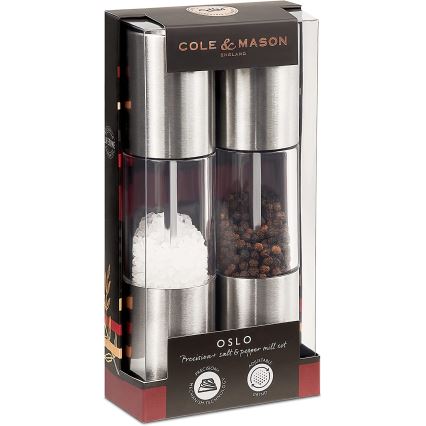 Cole&Mason - Set med saltkvarn och pepparkvarn OSLO 2 delar 18,5 cm