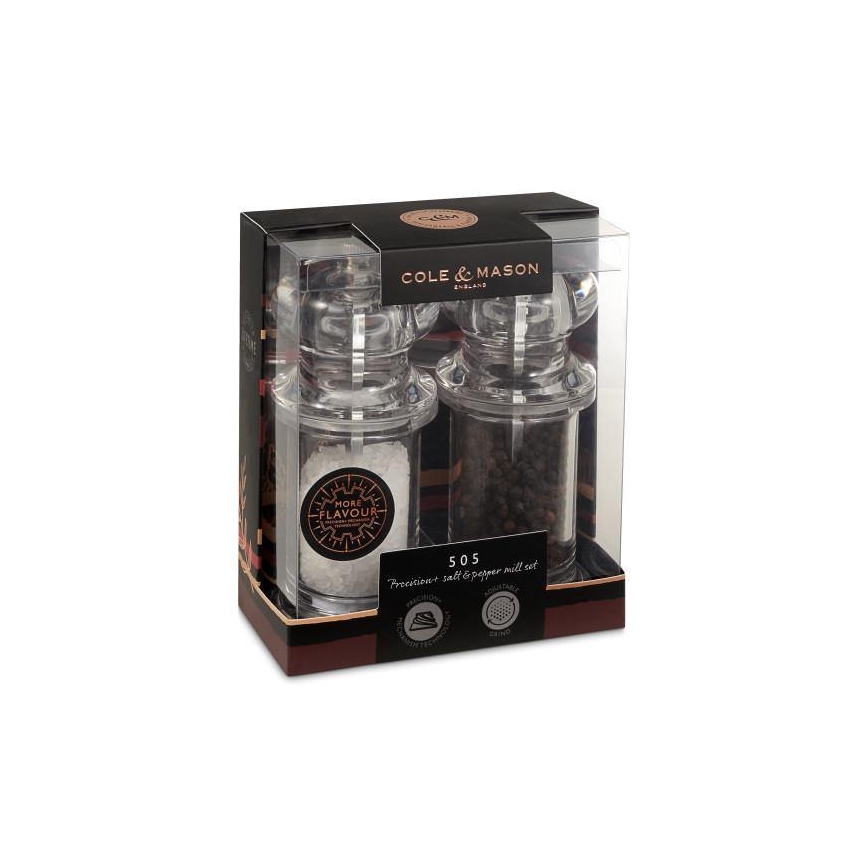 Cole&Mason - Set med saltkvarn och pepparkvarn PRECISION MILLS 2 delar 14 cm
