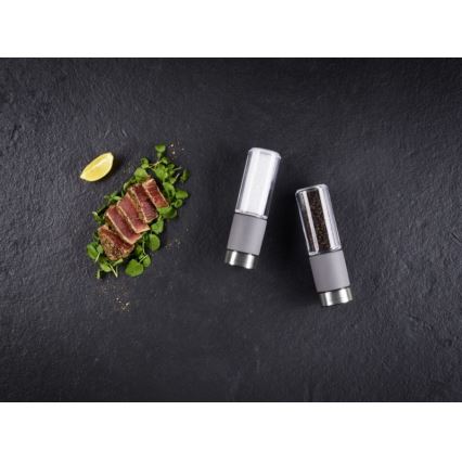 Cole&Mason - Set med saltkvarn och pepparkvarn REGENT CONCRETE 2 delar betong 18 cm