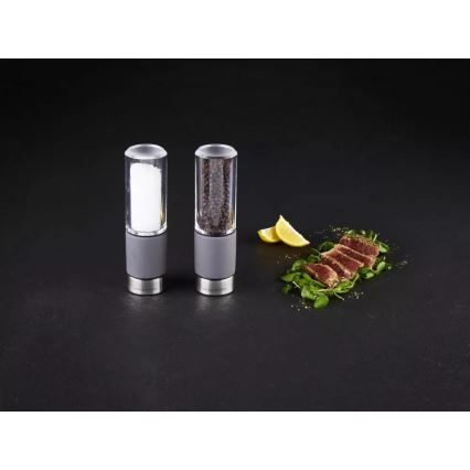 Cole&Mason - Set med saltkvarn och pepparkvarn REGENT CONCRETE 2 delar betong 18 cm