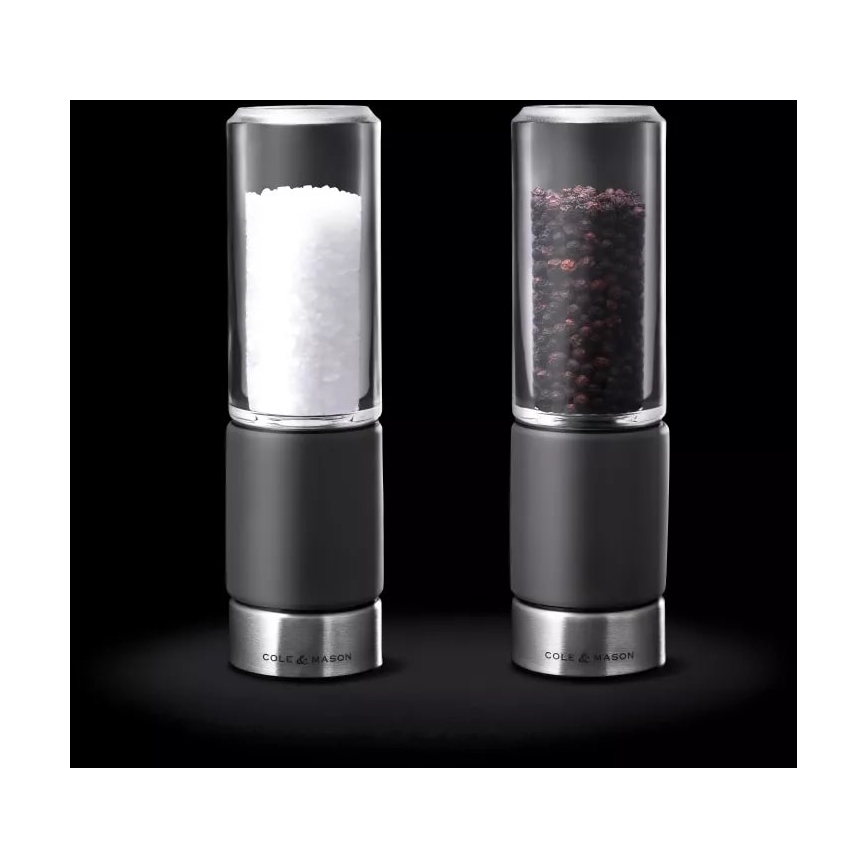 Cole&Mason - Set med saltkvarn och pepparkvarn REGENT CONCRETE 2 delar betong 18 cm