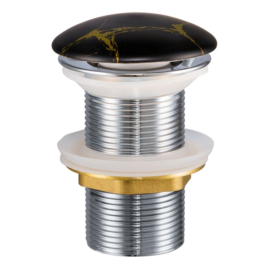 COMAD CLICK-CLACK T201M-B12-3 - Tvättställsavlopp CLICK-CLACK diameter 7 cm matt svart