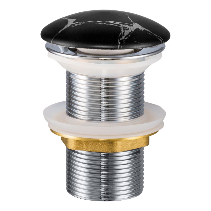 COMAD CLICK-CLACK T201M-B2-3 - Tvättställsavlopp CLICK-CLACK diameter 7 cm matt svart