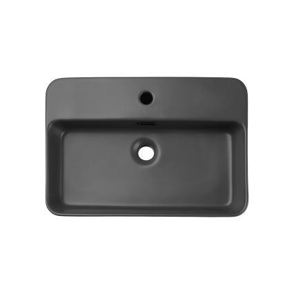 COMAD TRUST 2 MATT DARK GREY ( E-6282 ) - Bänkvask TRUST 55x38 cm keramik/matt grå