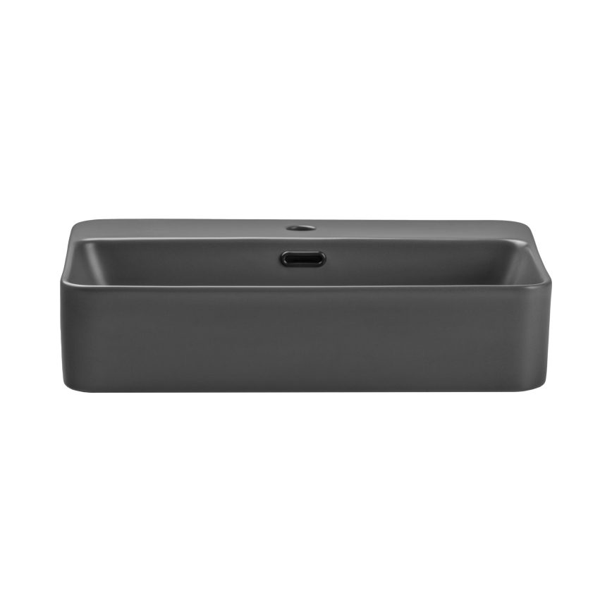 COMAD TRUST 2 MATT DARK GREY ( E-6282 ) - Bänkvask TRUST 55x38 cm keramik/matt grå