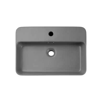 COMAD TRUST 2 MATT LIGHT GREY ( E-6282 ) - Bänkvask TRUST 55x38 cm keramik/matt grå
