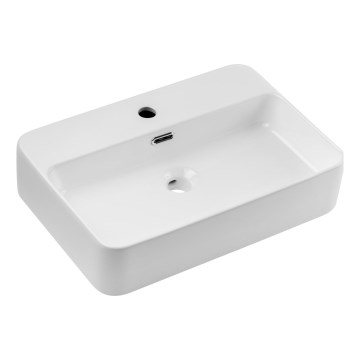 COMAD TRUST 2 VIT ( E-6282 ) - Bänkvask TRUST 55x38 cm keramik/glänsande vit