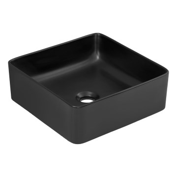 COMAD UM-6276 SLIM 40 BLACK DP - Bänkvask SLIM 37x37 cm keramik/matt svart