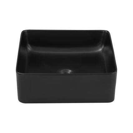 COMAD UM-6276 SLIM 40 SVART DP - Bänkhängd tvättställ SLIM 37x37 cm keramik/matt svart