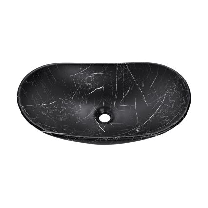 COMAD UN-LENA-MB2 - Bänkskiva handfat LENA 61,5x36 cm keramik/matt svart