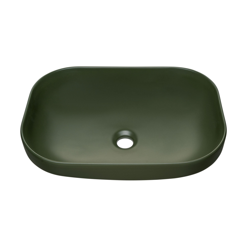 COMAD UN-NELI-MFG - Tvättställ för bänkskiva NELI 50,4x35,2 cm keramik/matt grön