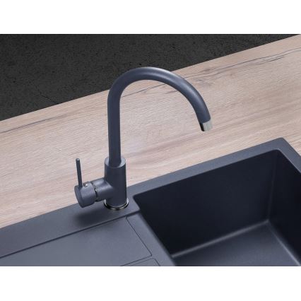 Concept BDG3334DG - Diskbänksblandare 33,5 cm granit/mörkgrå