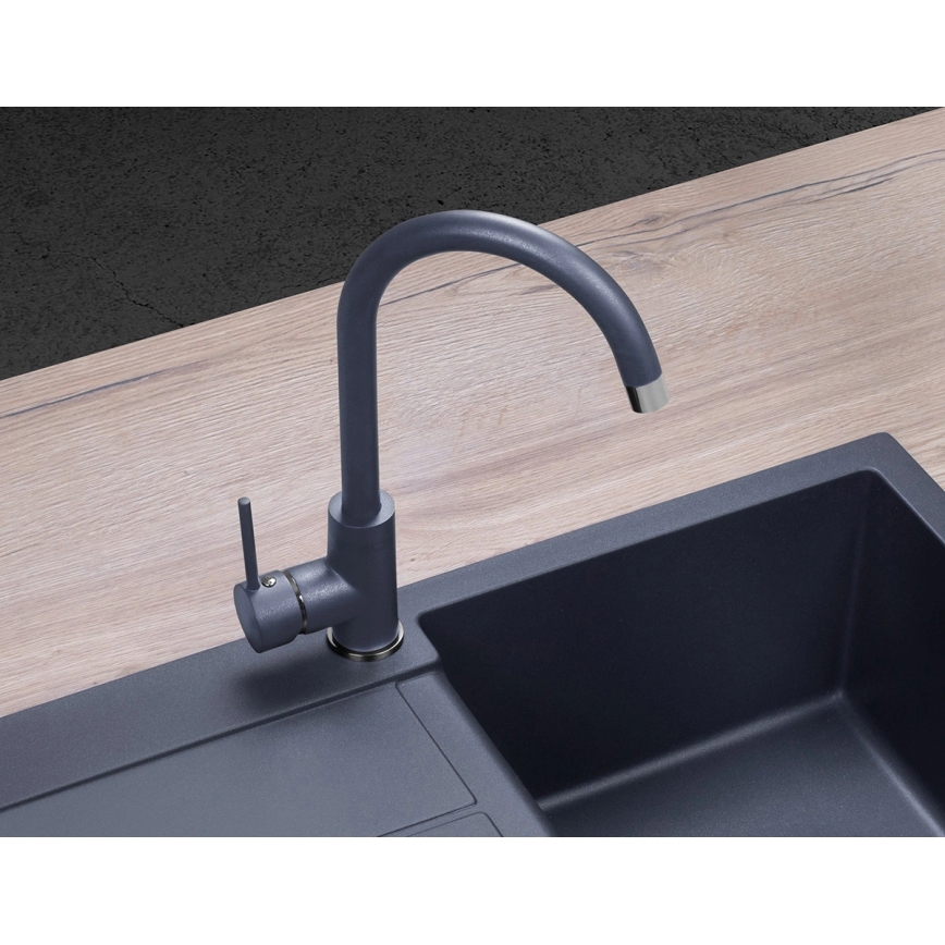 Concept BDG3334DG - Diskbänksblandare 33,5 cm granit/mörkgrå