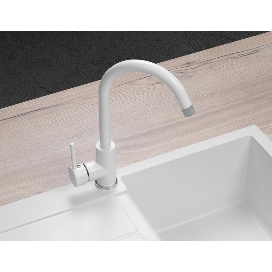 Concept BDG3334WH - Köksblandare 33,5 cm granit/vit