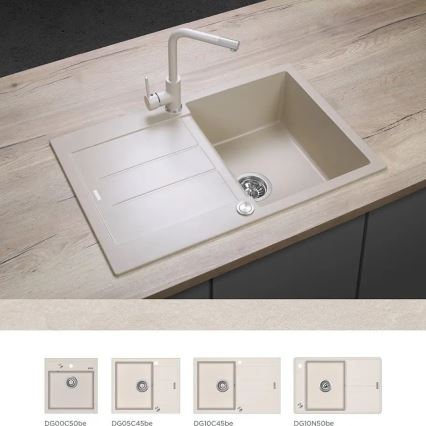 Concept BDG4327BE - Köksblandare 27,3 cm, granit/beige