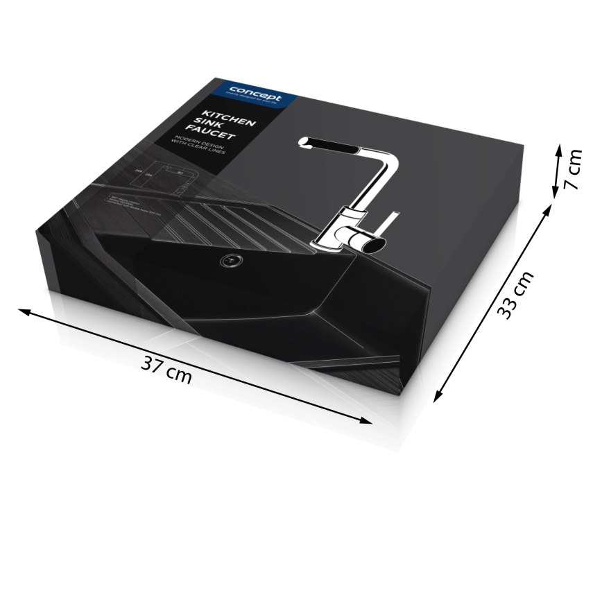 Concept BDG4527BC - Köksblandare med utdragbar handdusch 26,9 cm granit/svart