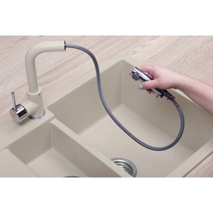 Concept BDG4527BE - Köksblandare med utdragbar handdusch 26,9 cm granit/beige