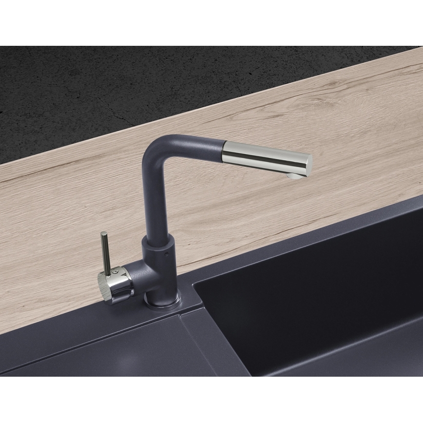 Concept BDG4527DG - Köksblandare med utdragbar handdusch 26,9 cm granit/mörkgrå