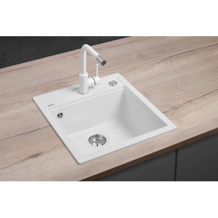 Concept DG00C50WH - Köksdiskho CUBIS 49x51 cm granit/vit