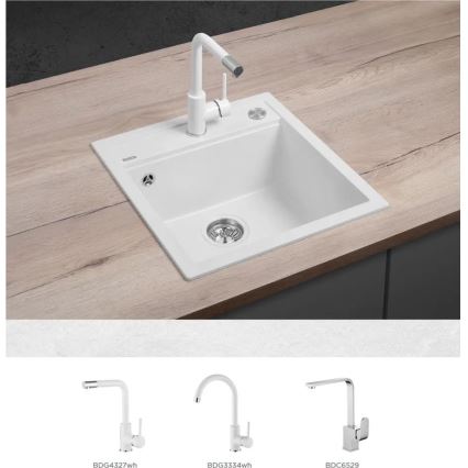 Concept DG00C50WH - Köksdiskho CUBIS 49x51 cm granit/vit