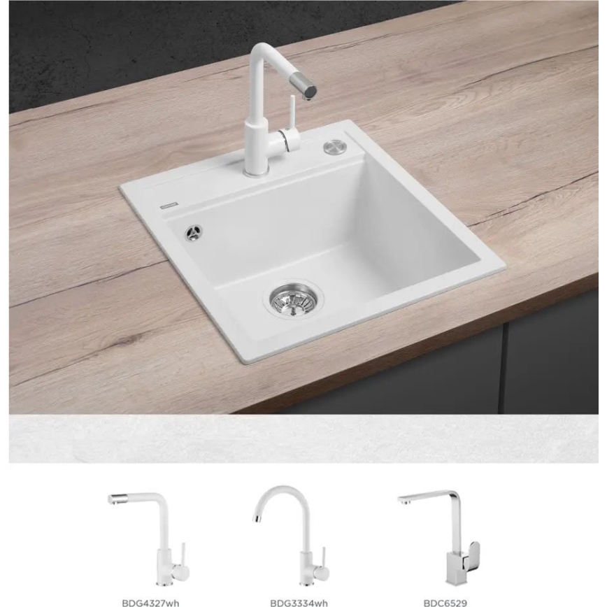 Concept DG00C50WH - Köksdiskho CUBIS 49x51 cm granit/vit