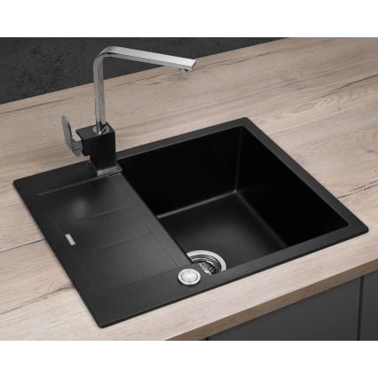 Concept DG05C45BC - Köksdiskho CUBIS 50x62 cm granit/svart