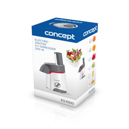 Concept ES1000 - Elektriskt rivjärn 200W/230V vit/grå