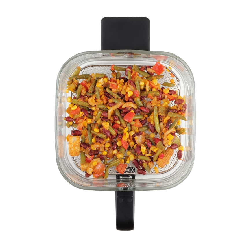 Concept FR5500 - Varmluftsfritös GLASS & FAST 5,5 l 1200W/230V svart